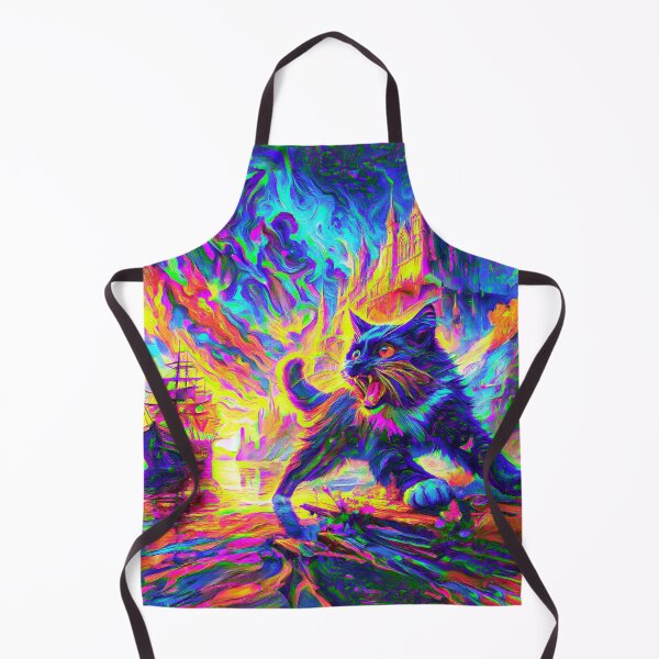 Item preview, Stylised cat and castle. DeepDream designed and sold by blackhalt.