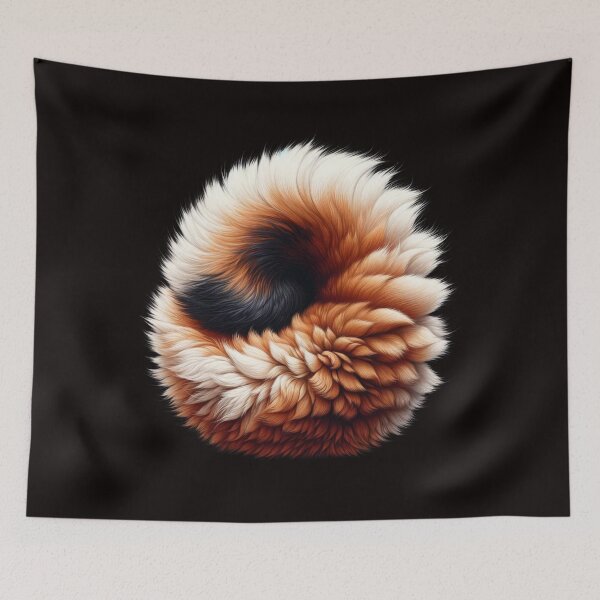 Item preview, Curled Majesty: Shiba Inu's Tail Art Funny Gifts designed and sold by DiySystem.