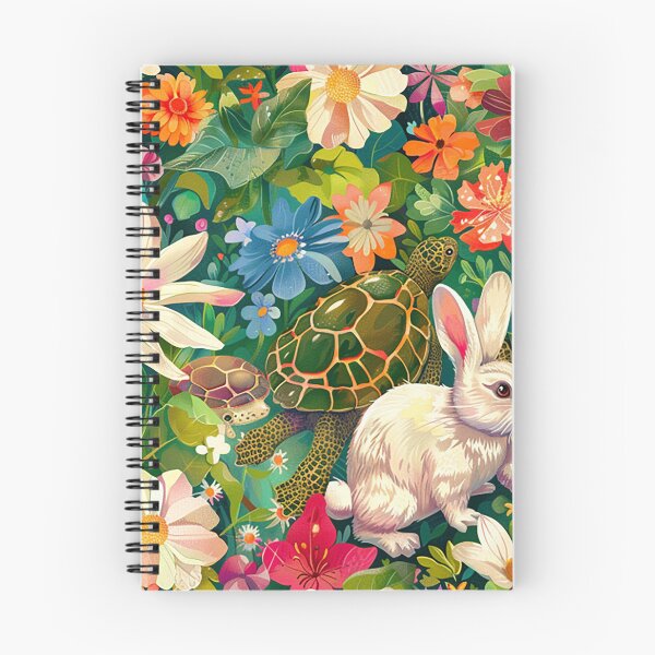 Item preview, Rabbit and turtle in the garden designed and sold by KTAdesign.