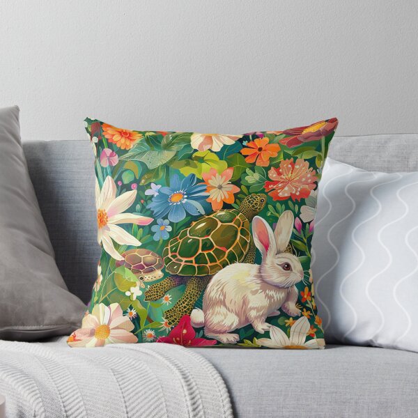 Item preview, Rabbit and turtle in the garden designed and sold by KTAdesign.