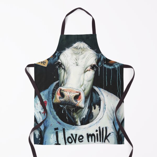 Item preview, Cow wear t-shirt with "I love milk" designed and sold by Brendon987.