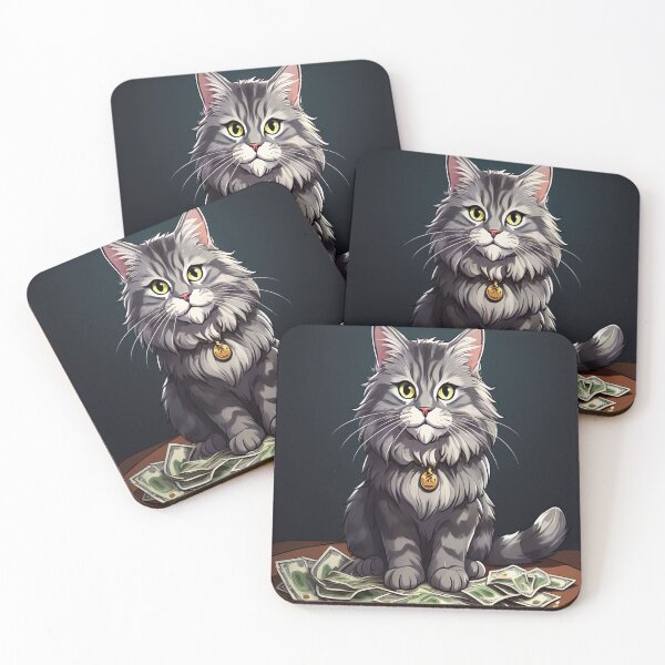 Item preview, Cat and dollars designed and sold by saly55887.