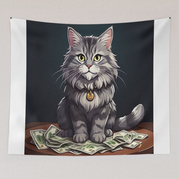 Artikelvorschau, Katze und Dollar entworfen und verkauft von saly55887.