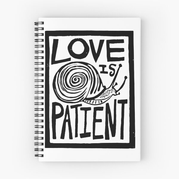 Item preview, Love Is Patient Snail Linocut Image designed and sold by SarahFullerArt.