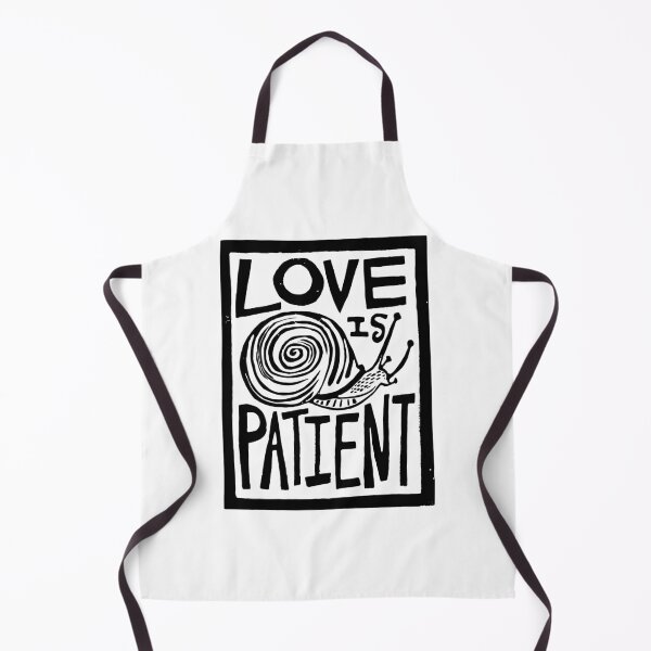 Item preview, Love Is Patient Snail Linocut Image designed and sold by SarahFullerArt.