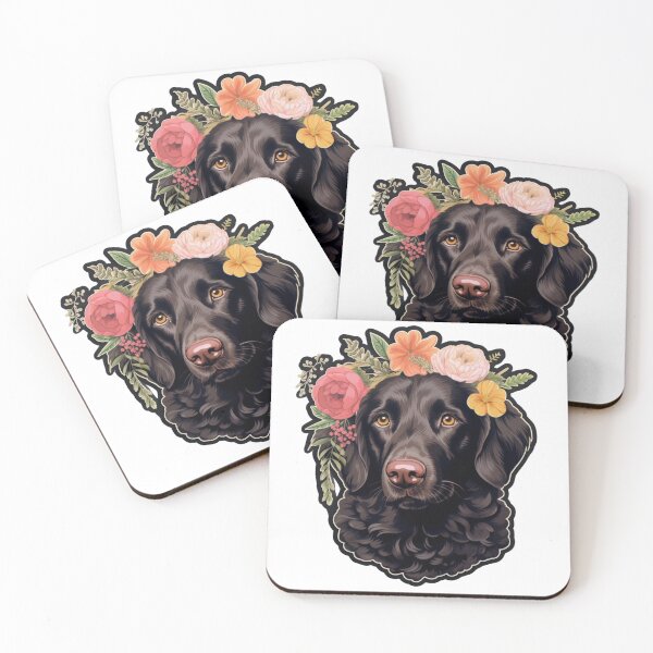 Item preview, Cute Flower Curly Coated Retriever Mom Dad Guardian Angel Best Friend Doggie Paw designed and sold by SMARTKIT  DESIGNAGENCY.
