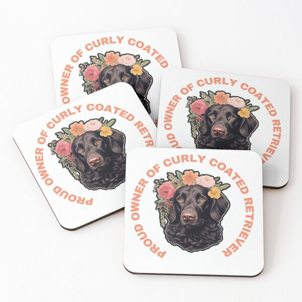 Item preview, Cute Flower Curly Coated Retriever Mom Dad Guardian Angel Best Friend Doggie Paw designed and sold by SMARTKIT  DESIGNAGENCY.
