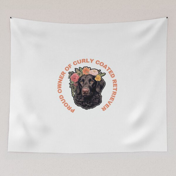 Item preview, Cute Flower Curly Coated Retriever Mom Dad Guardian Angel Best Friend Doggie Paw designed and sold by SMARTKIT  DESIGNAGENCY.