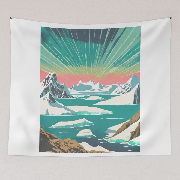 Item preview, Vintage Greenland - Minimalist Retro Travel Poster for Globetrotters designed and sold by pod24.