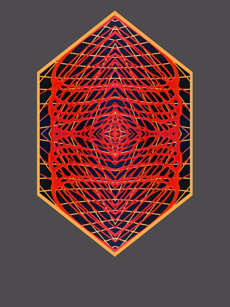 Aperçu 6 sur 6. Sweatshirt premium oversize avec l'œuvre Pendule Chaos "Yeux Rouges" créée et vendue par WaitIsThisArt.