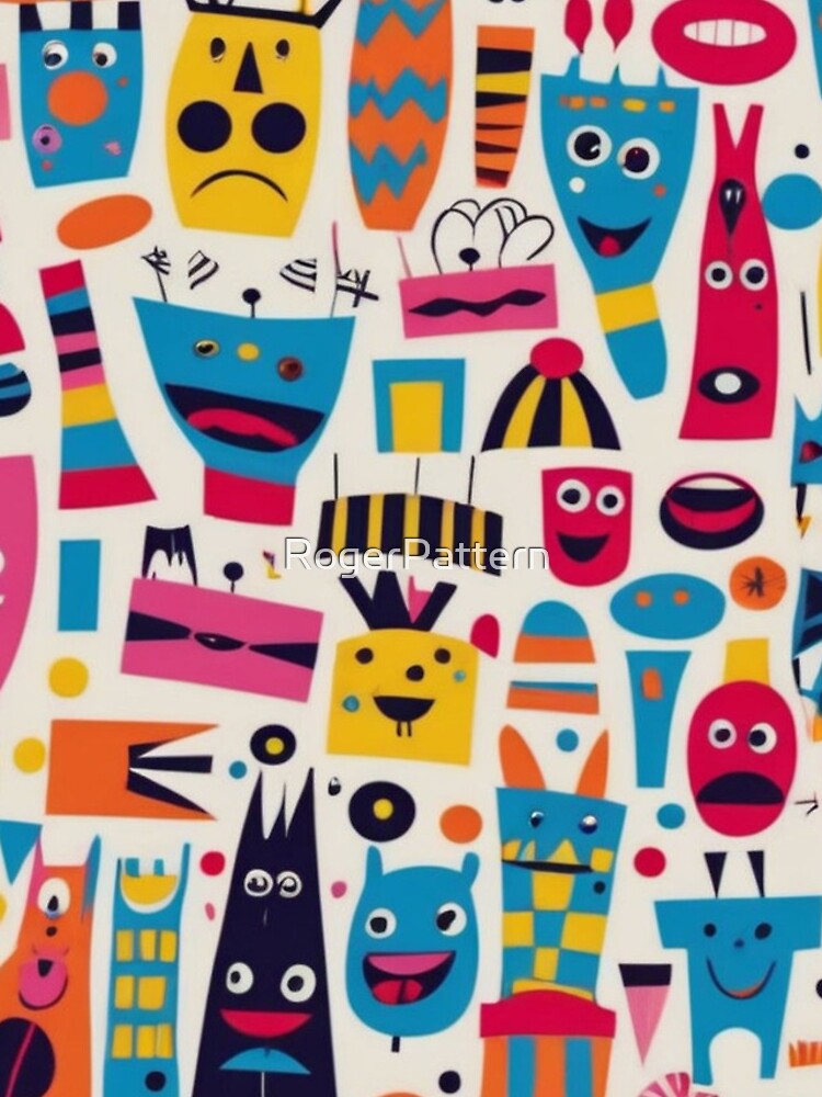 Thumbnail 4 of 4, iPhone Case, RogerPattern - "Colorful Comedy Parade" designed and sold by RogerPattern.
