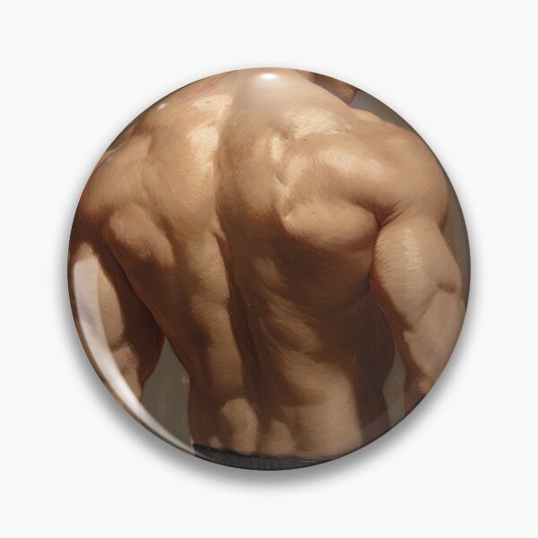 Item preview, Oil Painting Back of Handsome Man designed and sold by ChanningsPinups.