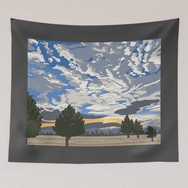 Item preview, Sunset Over the Mountaintop designed and sold by ToonyPineapple.