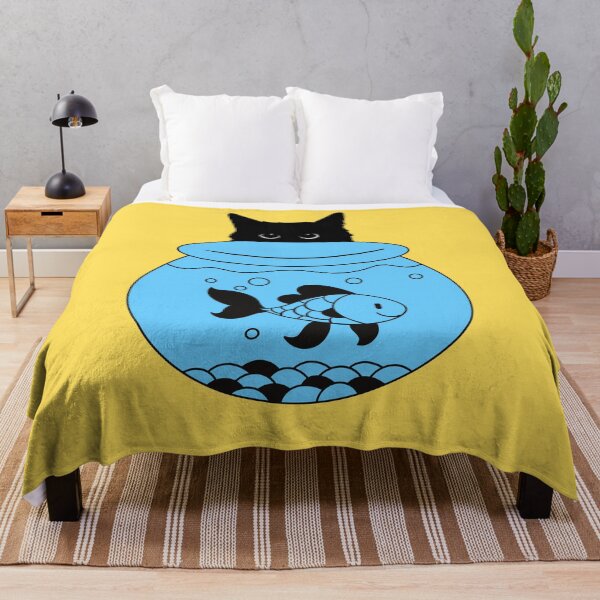 Aperçu de l'œuvre Le chat aime le bol à poisson créée et vendue par GoblinBoutique.