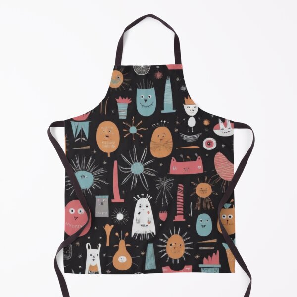 Item preview, RogerPattern - "Laughable Designs on Black Background" designed and sold by RogerPattern.