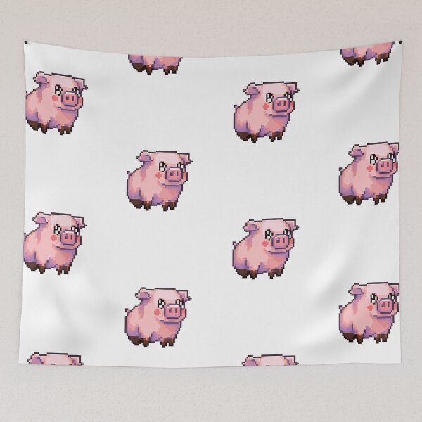 Item preview, Teacup pig pixel art (4)- Retro vibe designed and sold by octoboobs.