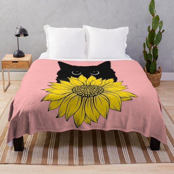 Item preview, Cat Loves Sunflower designed and sold by GoblinBoutique.