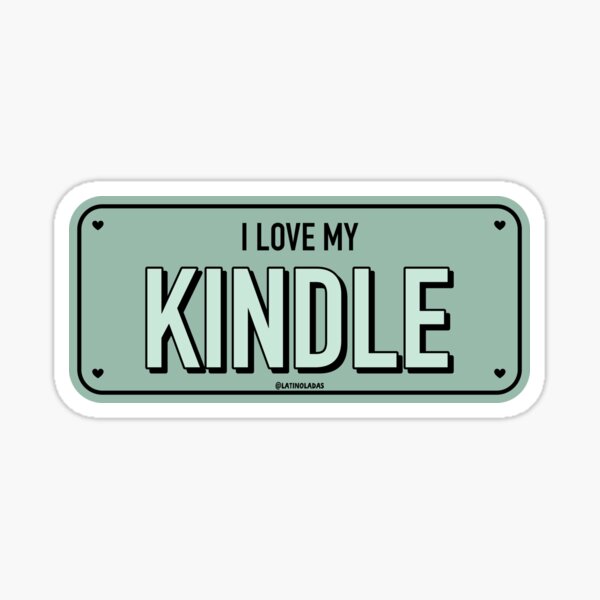 Item preview, I Love My Kindle / Aesthetic Bookish Merch in Army Pastel Green Bumper Sticker for Girlie Kindle Decor Ideas Tbr Smut Bookstagram designed and sold by Latinoladas.