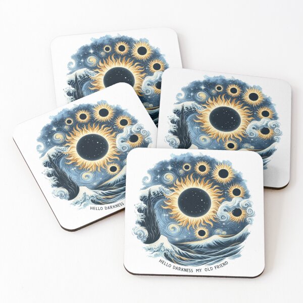 Item preview, eclipse starry night van gogh sun and moon- complete eclipse astronomy designed and sold by vectcd.