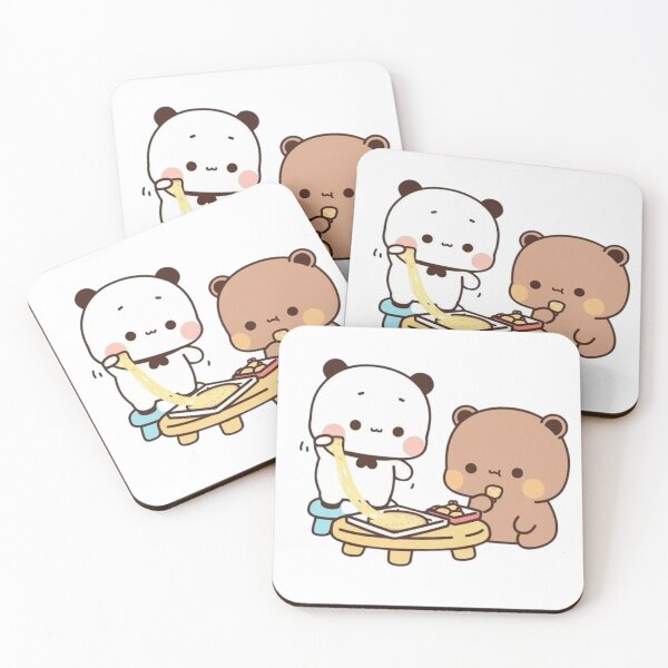 Item preview, Panda Bear And Brownie True Love BUBU DUDU Couple Goma peach Sugar Valentine xmas  2024 designed and sold by OceanLiveArts.