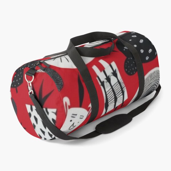 Item preview, RogerPattern -  "Red Background with Black and White Designs" designed and sold by RogerPattern.