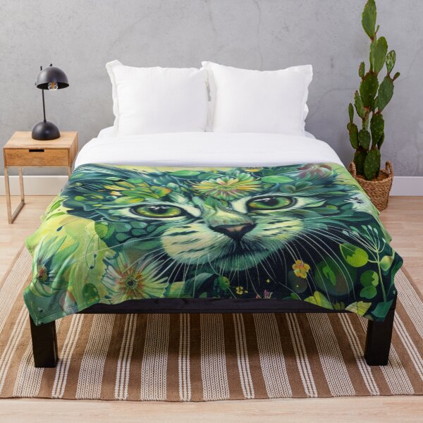 Item preview, Gatito floral de primavera designed and sold by AbsudlyEpicAI.