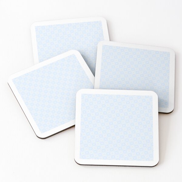 Item preview, White & Blue Connected Octagon Rings Enduring Baby-Blue Stencils designed and sold by Alchemy-A-La-G.