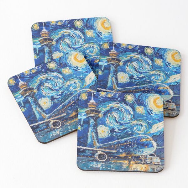 Item preview, Airport | Painting in the style of Vincent van Gogh designed and sold by ComicsFactory.