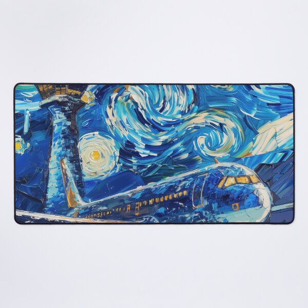Item preview, Airport | Painting in the style of Vincent van Gogh designed and sold by ComicsFactory.