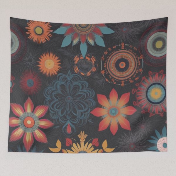Item preview, RogerPattern - "Mystic Chromatics: Enchanting Harmony in Orange and Blue" designed and sold by RogerPattern.