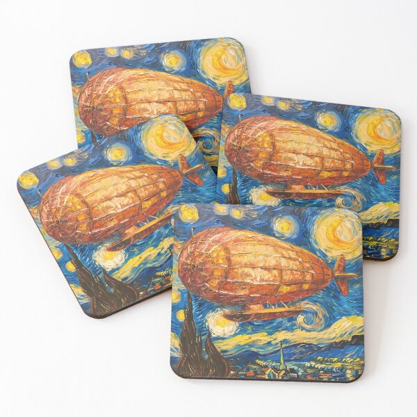 Item preview, Airship | Painting in the style of Vincent van Gogh designed and sold by ComicsFactory.