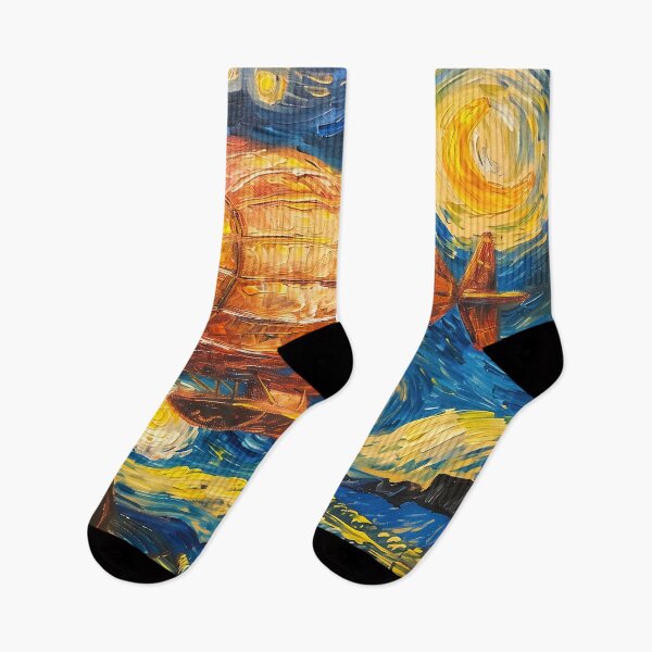Item preview, Airship | Painting in the style of Vincent van Gogh designed and sold by ComicsFactory.