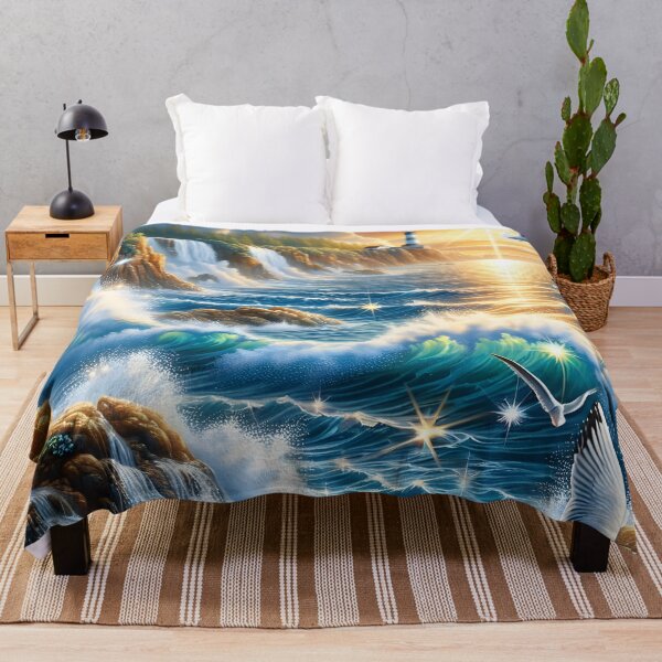 Item preview, Glistening Shores: Diamond Seascape designed and sold by AI-Only Creations.