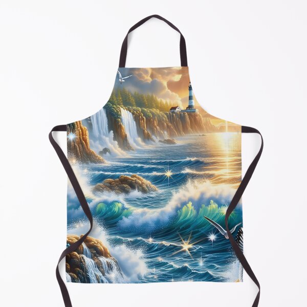 Item preview, Glistening Shores: Diamond Seascape designed and sold by AI-Only Creations.