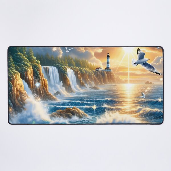 Item preview, Glistening Shores: Diamond Seascape designed and sold by AI-Only Creations.