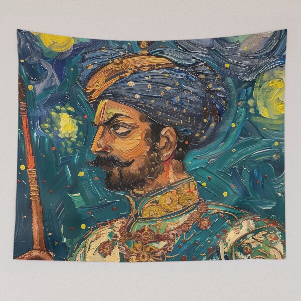 Item preview, Akbar the Great | Painting in the style of Vincent van Gogh designed and sold by ComicsFactory.