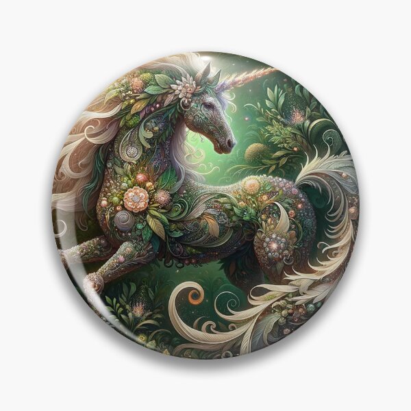 Item preview, Magical Enchanted Floral Fantasy Unicorn 1 designed and sold by Fantasy Horseys.