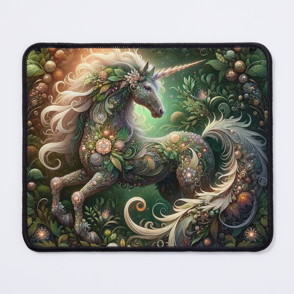 Item preview, Magical Enchanted Floral Fantasy Unicorn 1 designed and sold by Fantasy Horseys.