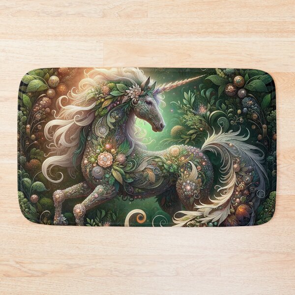 Item preview, Magical Enchanted Floral Fantasy Unicorn 1 designed and sold by Fantasy Horseys.