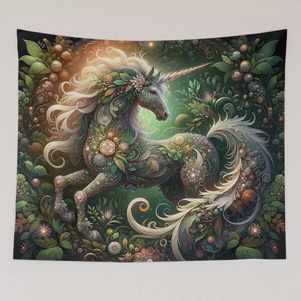 Item preview, Magical Enchanted Floral Fantasy Unicorn 1 designed and sold by Fantasy Horseys.