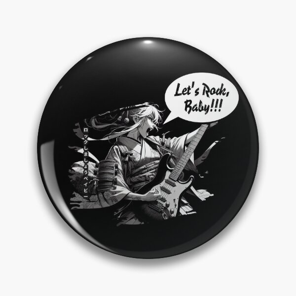 Item preview, Let´s Rock Baby, black and white anime style designed and sold by Animetal-Shop.