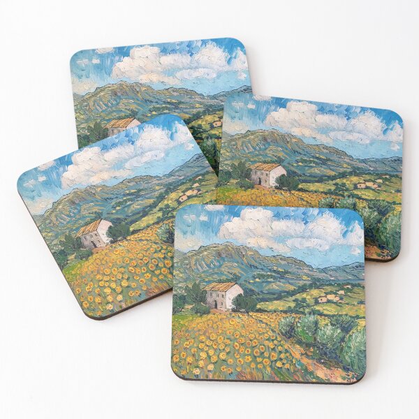 Item preview, Albanian landscape | Painting in the style of Vincent van Gogh designed and sold by ComicsFactory.