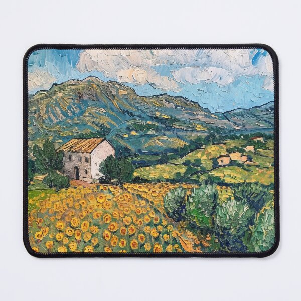 Item preview, Albanian landscape | Painting in the style of Vincent van Gogh designed and sold by ComicsFactory.