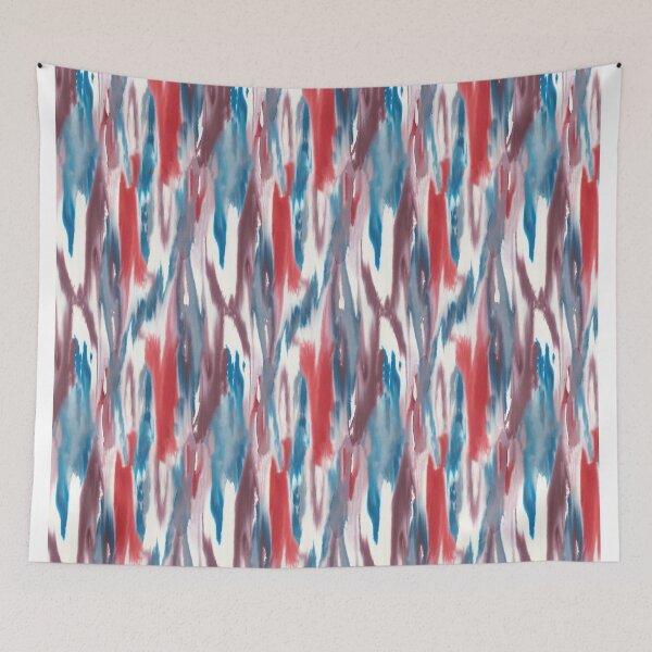 Item preview,  Ink fusion water effect blue red designed and sold by Alessandro Remo Mazzoni Remotextiles.