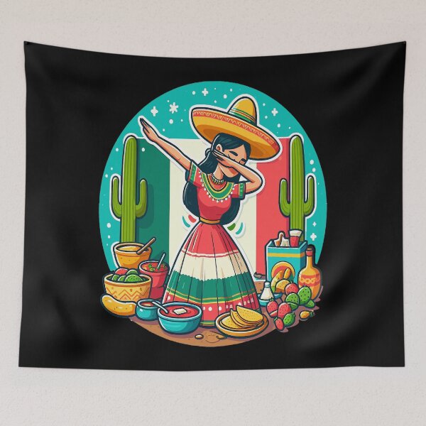 Item preview, Funny Dabbing Mexican Poncho Sombrero Cinco de Mayo designed and sold by BOUCHERIT amine.