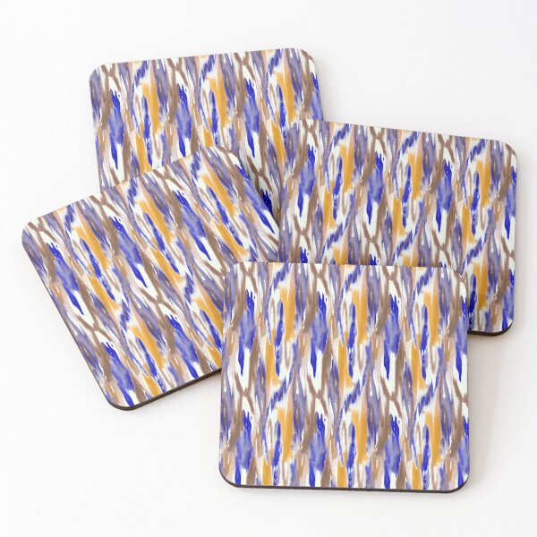 Item preview, Ink fusion water effect blue orange designed and sold by Alessandro Remo Mazzoni Remotextiles.