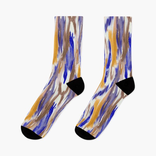 Item preview, Ink fusion water effect blue orange designed and sold by Alessandro Remo Mazzoni Remotextiles.