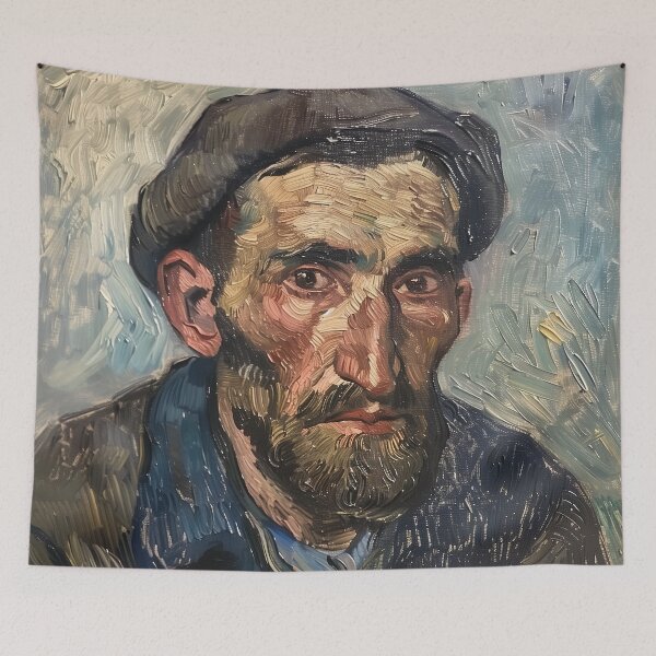 Item preview, Albanian man | Painting in the style of Vincent van Gogh designed and sold by ComicsFactory.