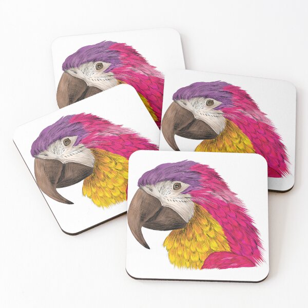 Item preview, parrot macaw yellow pink purple designed and sold by skalihm.