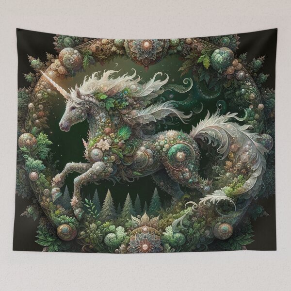 Item preview, Magical Enchanted Floral Fantasy Unicorn 3 designed and sold by Fantasy Horseys.